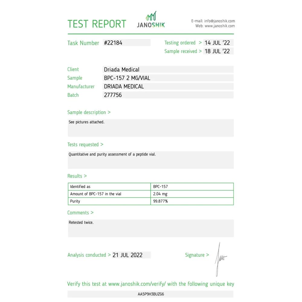 BPC-157 2mg - flacon+eau – Image 3
