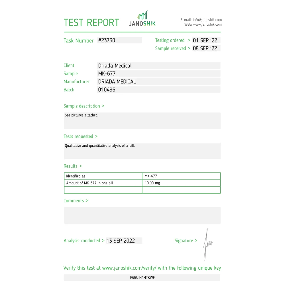 Ibutamoren (MK-677) - 10mg - 50 Comprimés – Image 3
