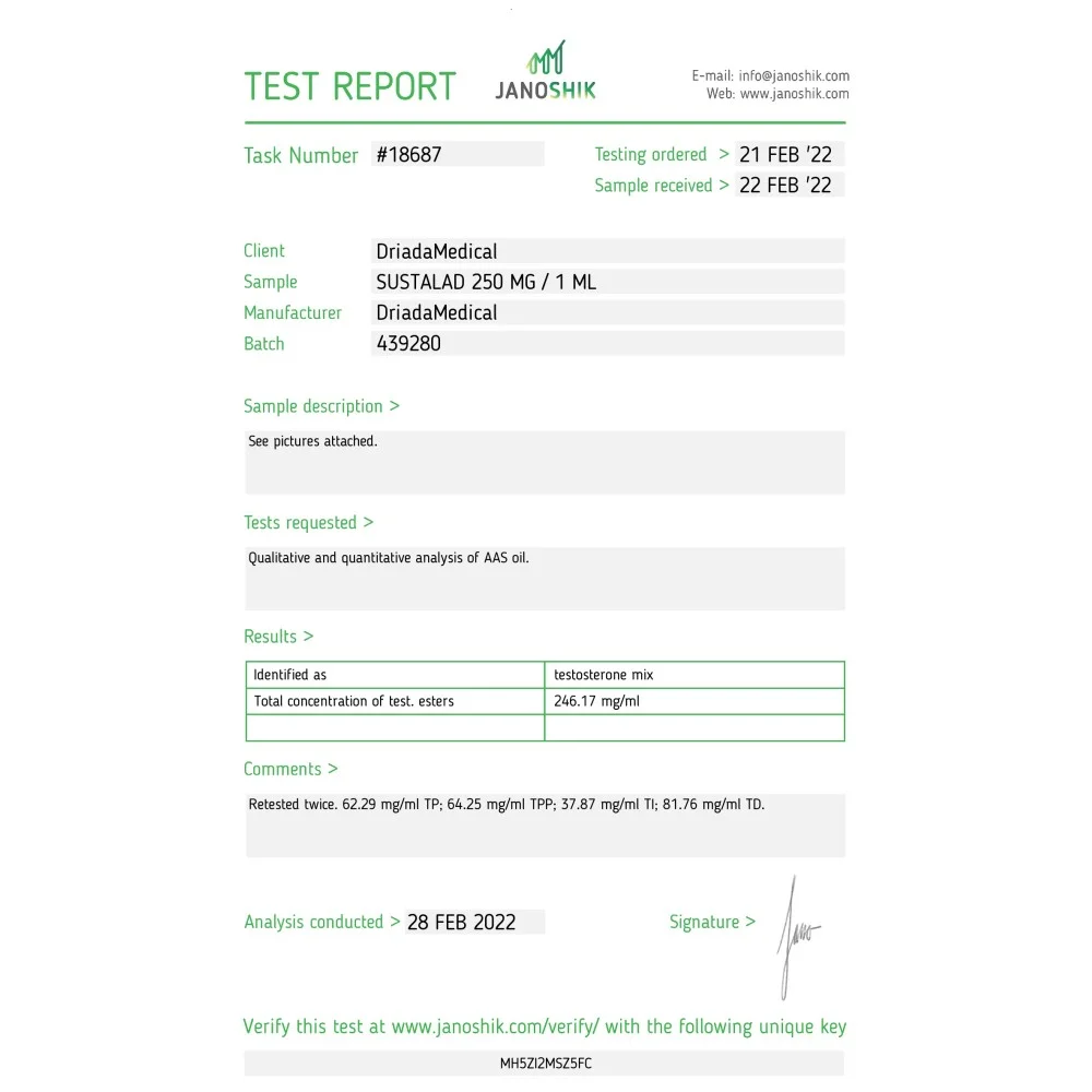 Sustalad 250 mg/ml (Sustanon) – Image 2