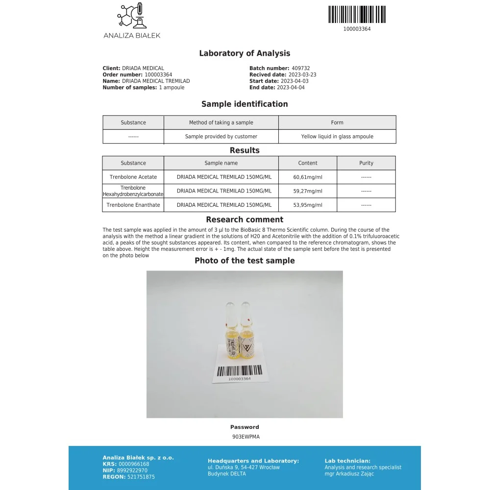 Tremilad 150 mg/ml (Trenbolone Mix) – Image 4