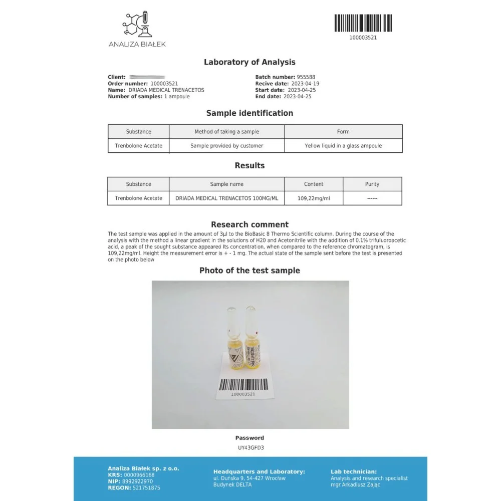 Trenacetos 100 mg/ml (Trenbolone Acetate) – Image 3