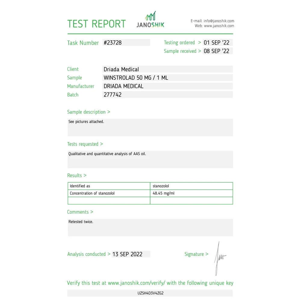 Winstrolad 50 mg/ml (Stanozolol) – Image 2